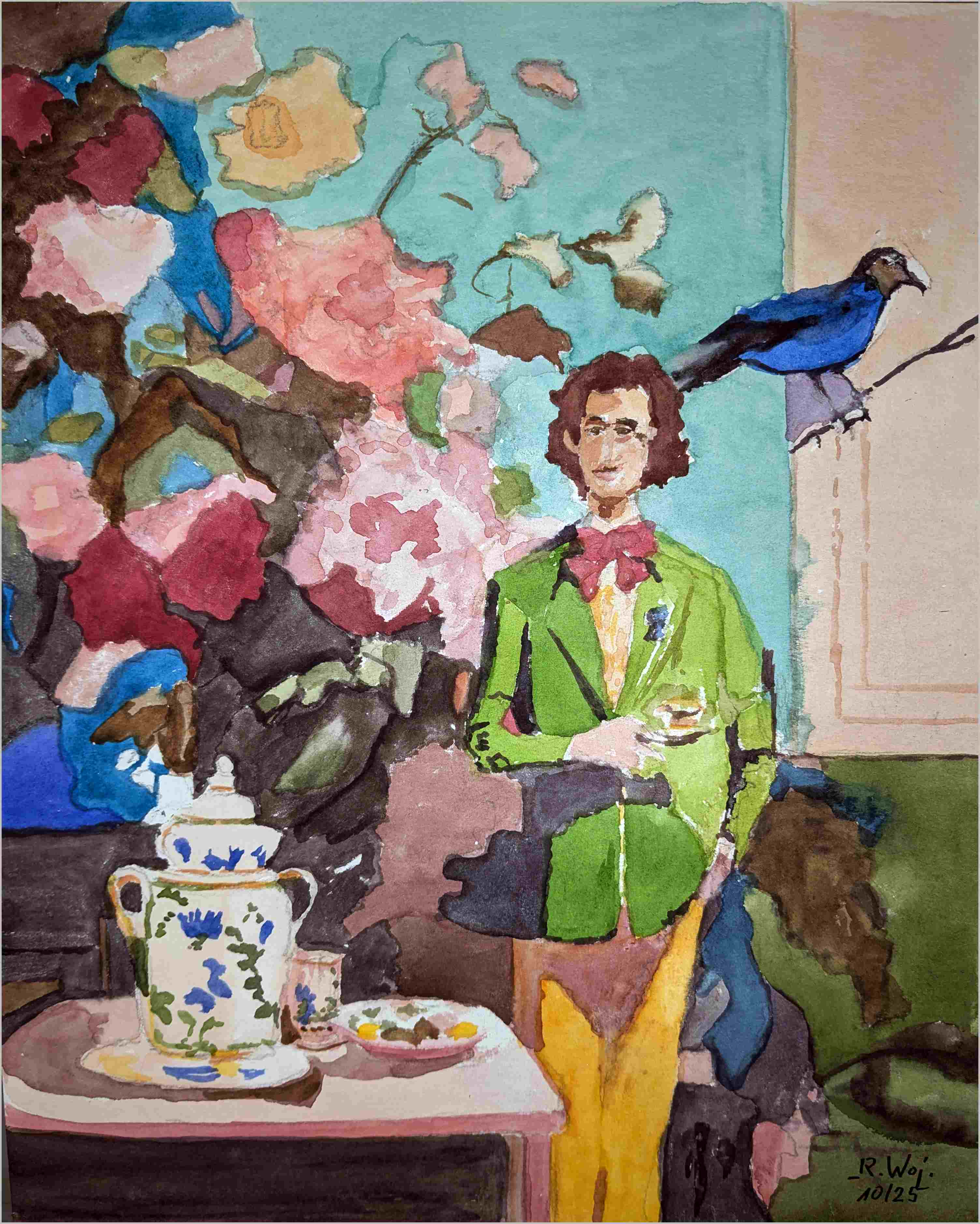   Junger Herr im Salon